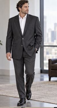 Ralph Ralph Lauren Mens Blazer 43L Black Stripe Wool Dillards Suit Jacket